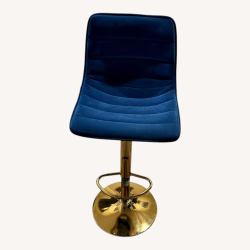 Used Blue Suede Bar Stools for sale on AptDeco