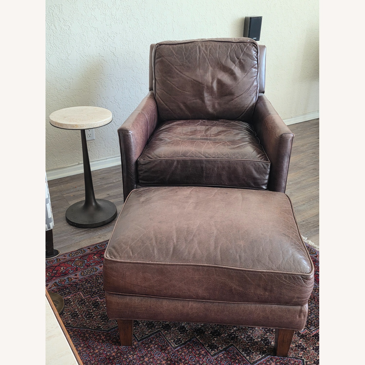 Brown Leather Arm Chair - image-1