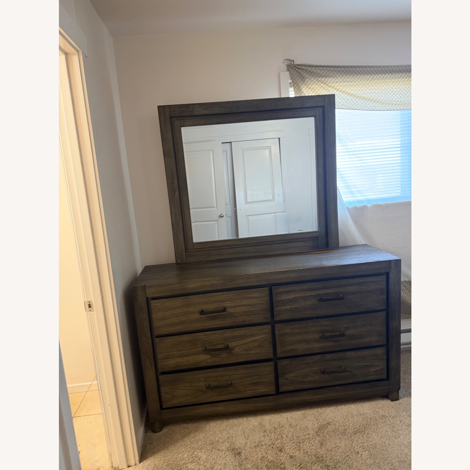 Ashley Furniture Dark Brown Wood Dresser - image-3
