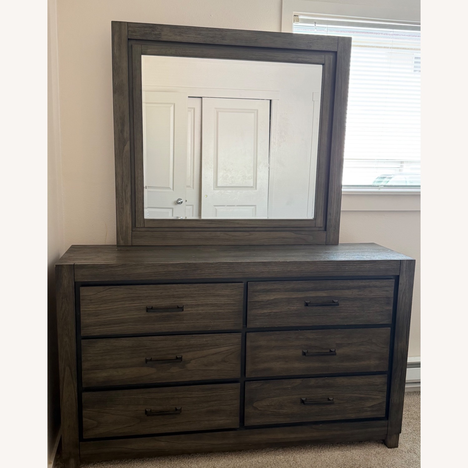 Ashley Furniture Dark Brown Wood Dresser - image-1