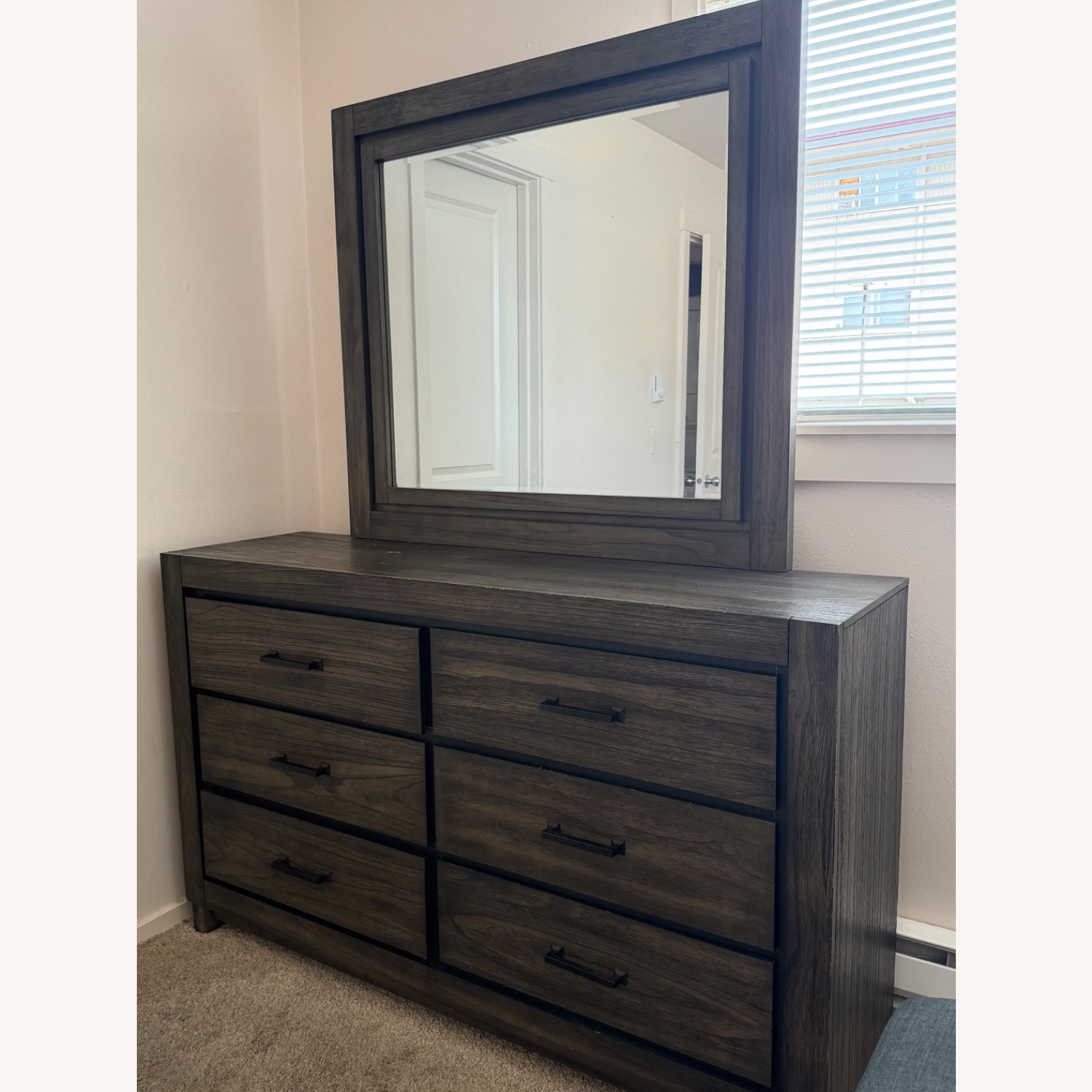 Ashley Furniture Dark Brown Wood Dresser - image-2