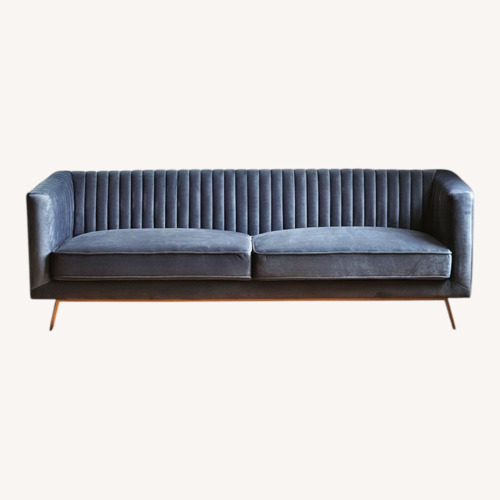 Used Dark Gray Velvet 3+ Seater Sofa for sale on AptDeco