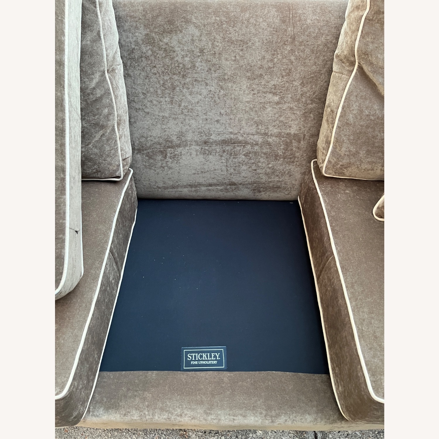 Brown Velvet 3+ Seater Sofa - image-2