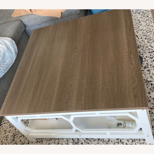 Used Dark Brown Wood Coffee Table for sale on AptDeco