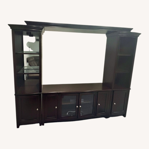 Used Dark Brown Entertainment Center for sale on AptDeco