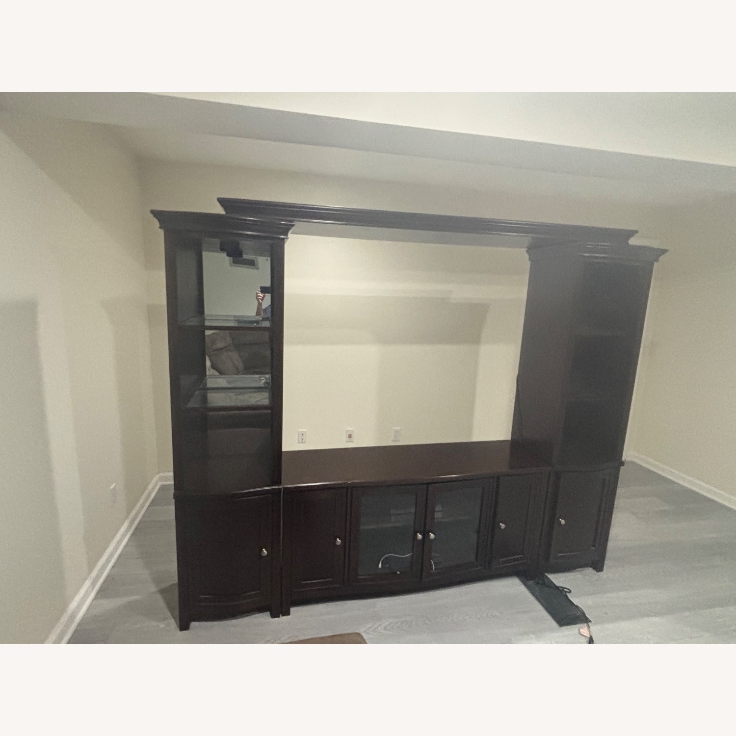 Dark Brown Entertainment Center - image-1