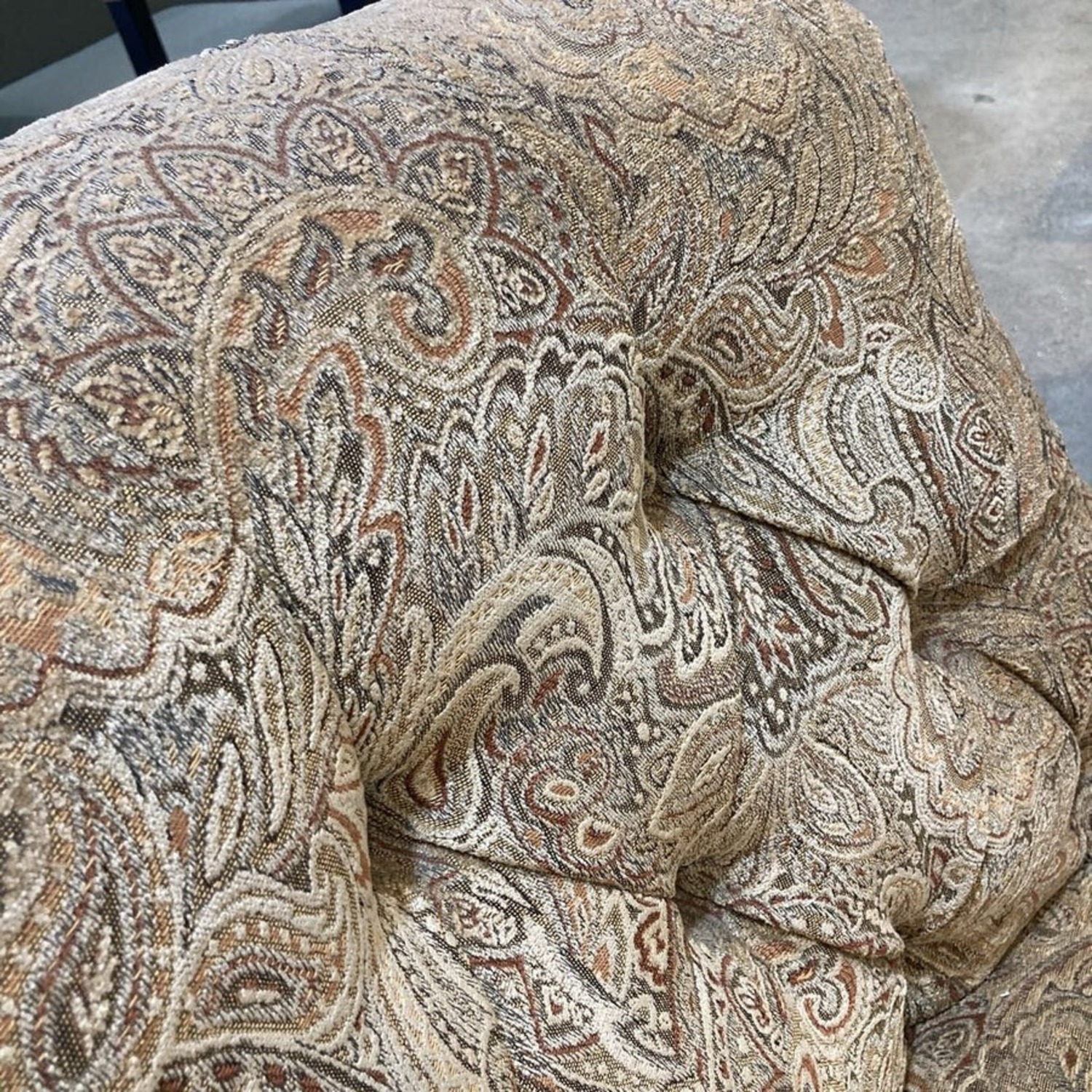 Boudoir Tufted Chair On Casters w Ottoman Chair - image-11