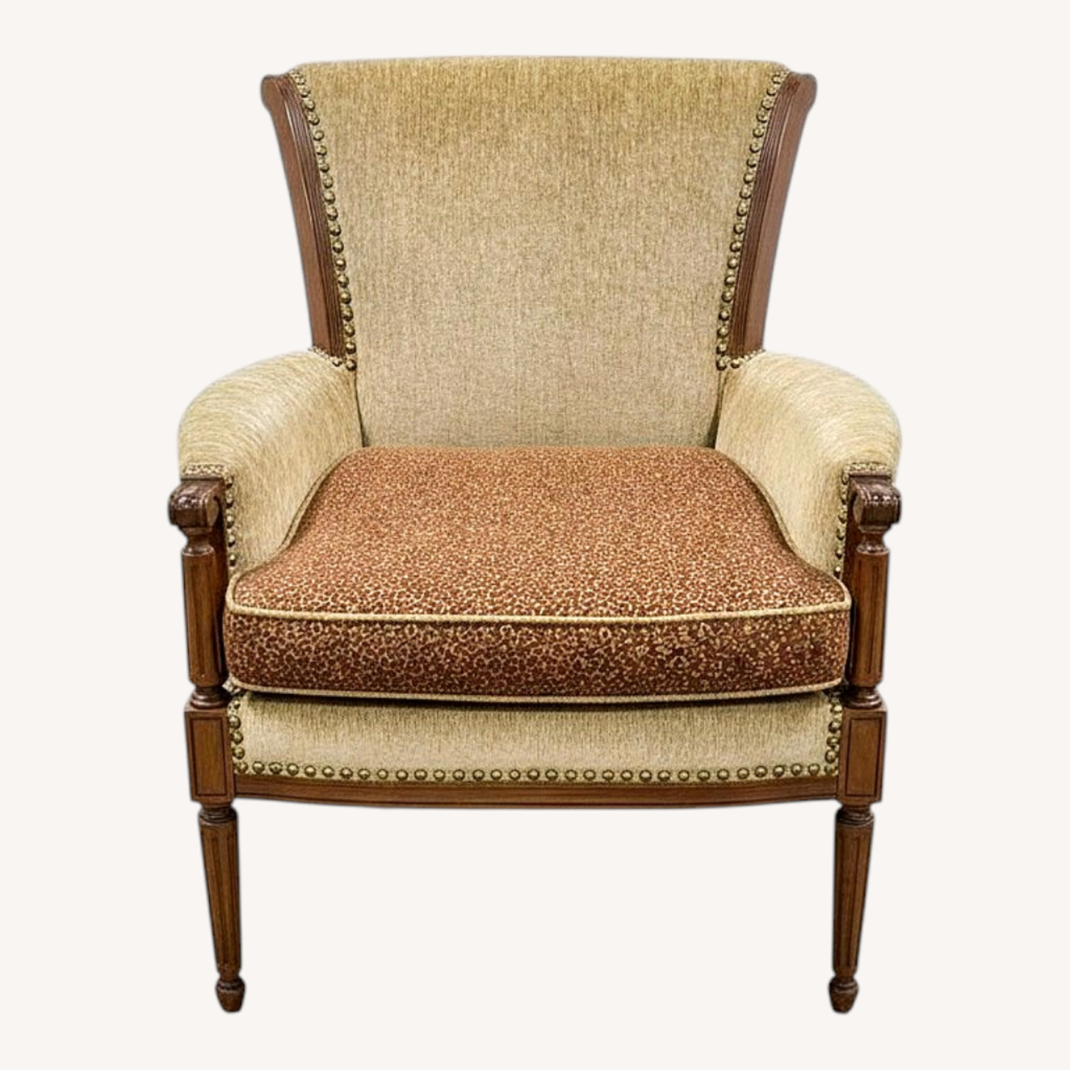Neoclassical Nailhead Trim Armchair - image-0