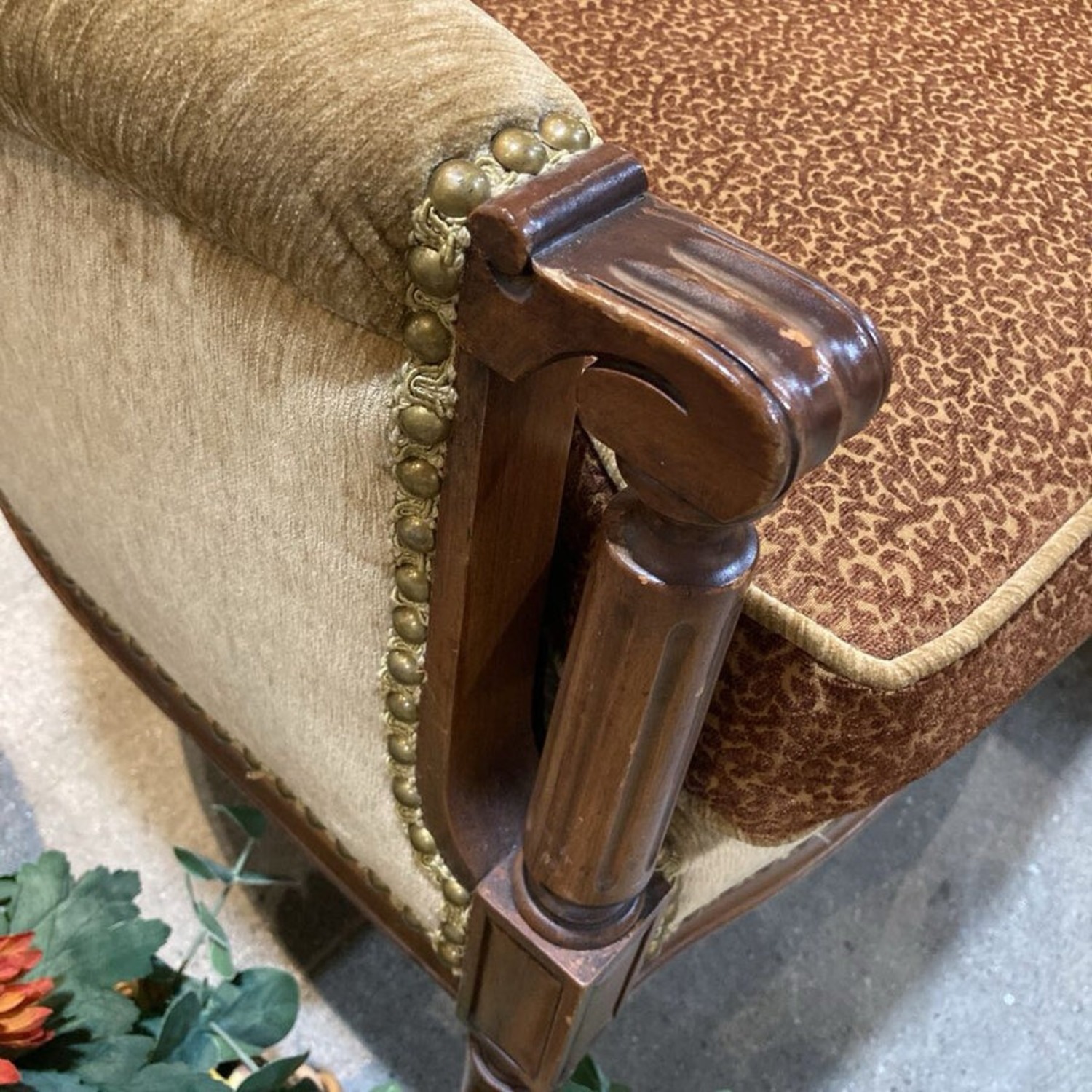 Neoclassical Nailhead Trim Armchair - image-12