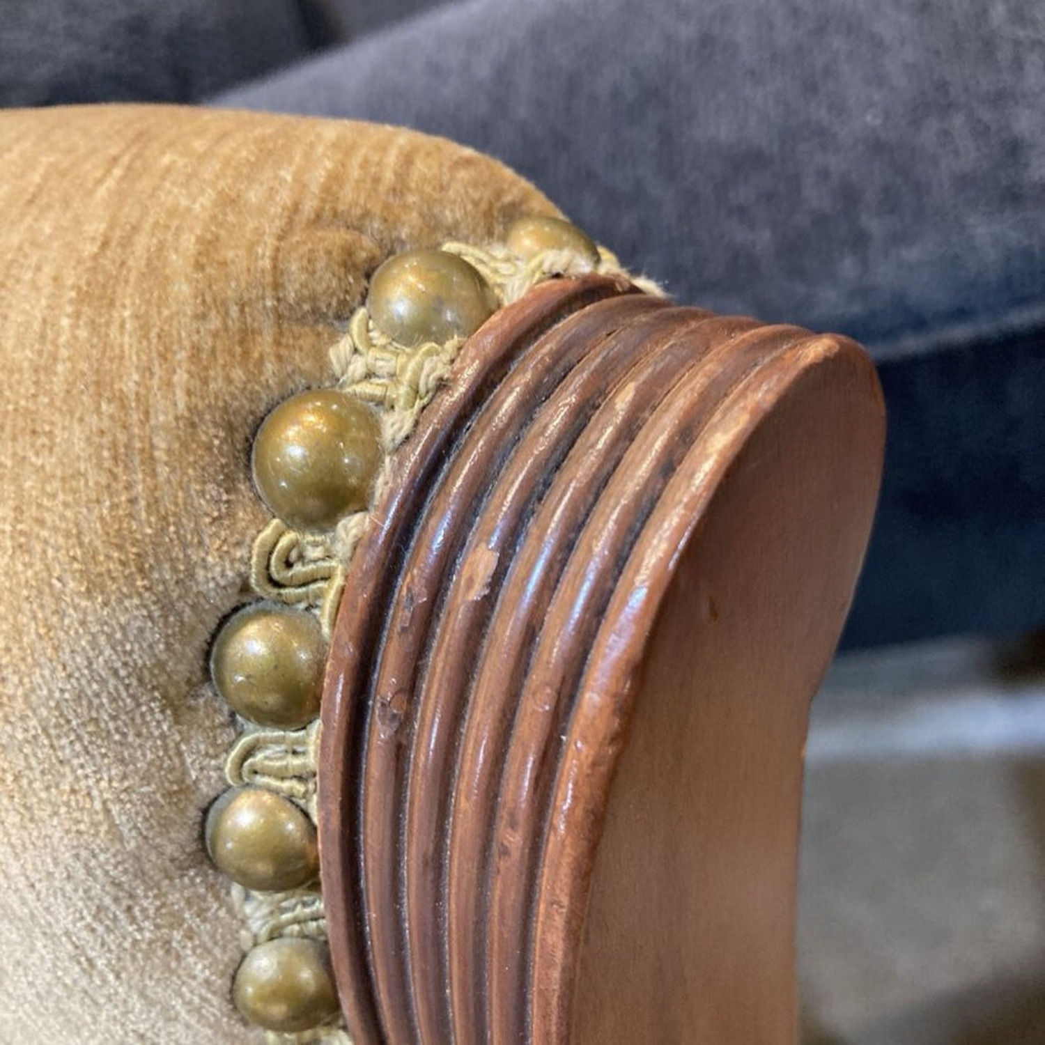 Neoclassical Nailhead Trim Armchair - image-8