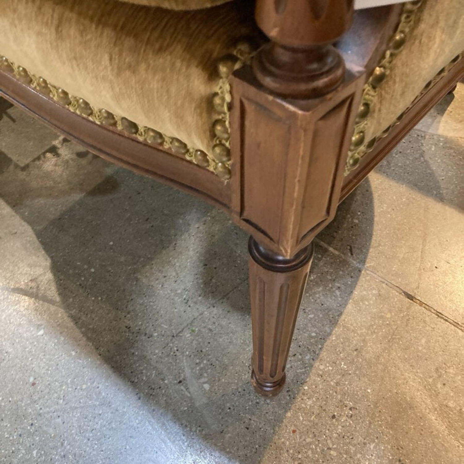 Neoclassical Nailhead Trim Armchair - image-10