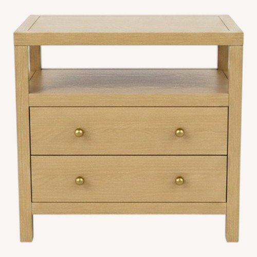 Used Celine 2-Drawer Nightstand Taupe Gold Nightstand for sale on AptDeco