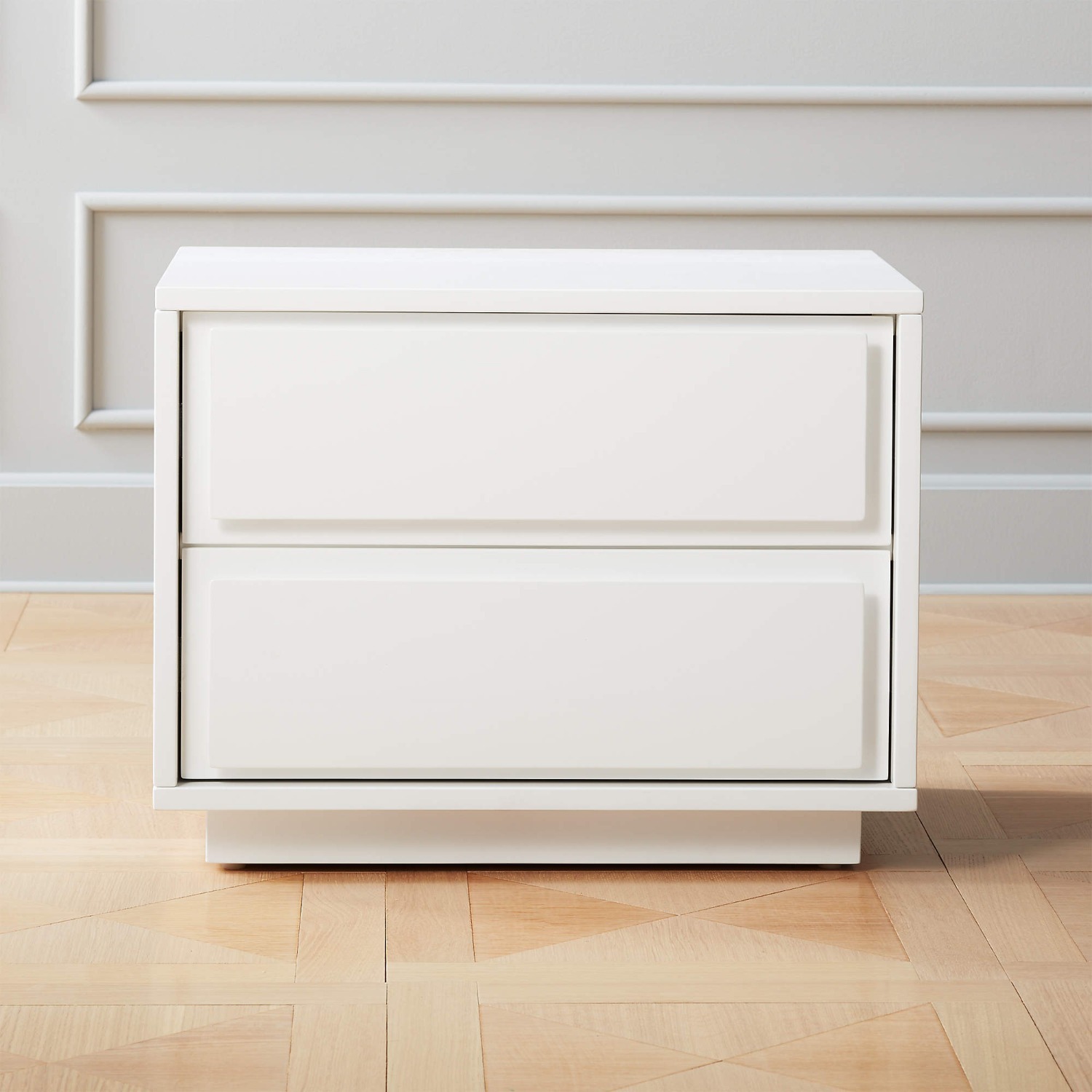 CB2 Gallery White 2-Drawer Nightstand - image-2