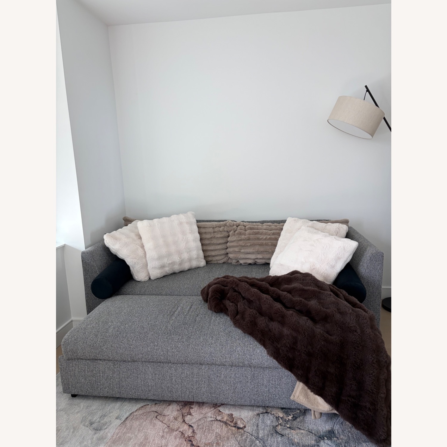 Bob's Discount Furniture Light Gray Sleeper Sofa - image-1