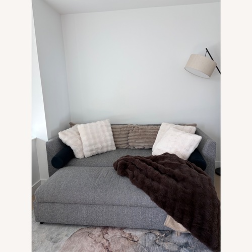 Used Bob's Discount Furniture Light Gray Sleeper Sofa for sale on AptDeco
