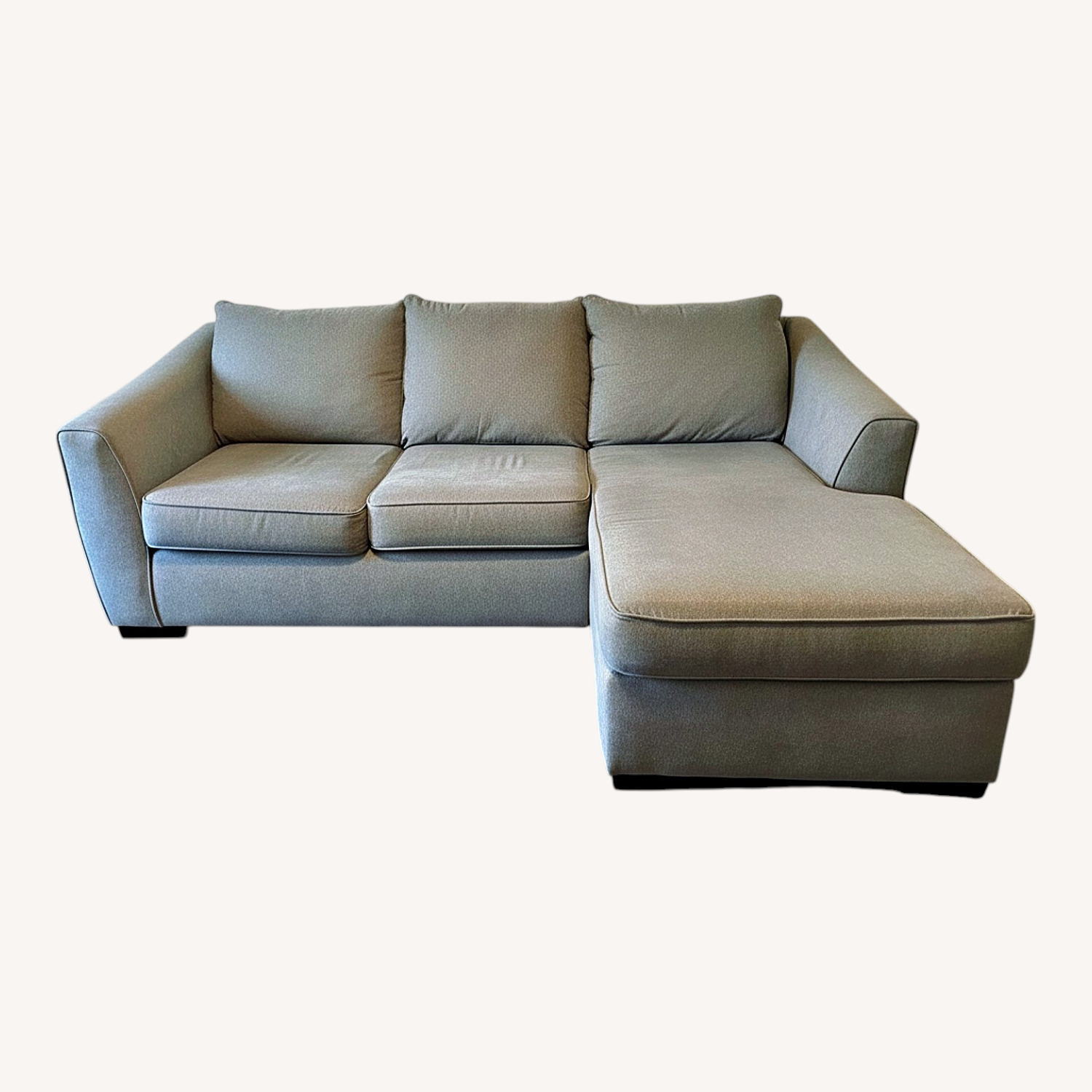 Light Gray Fabric 2 Piece Sectional - image-0