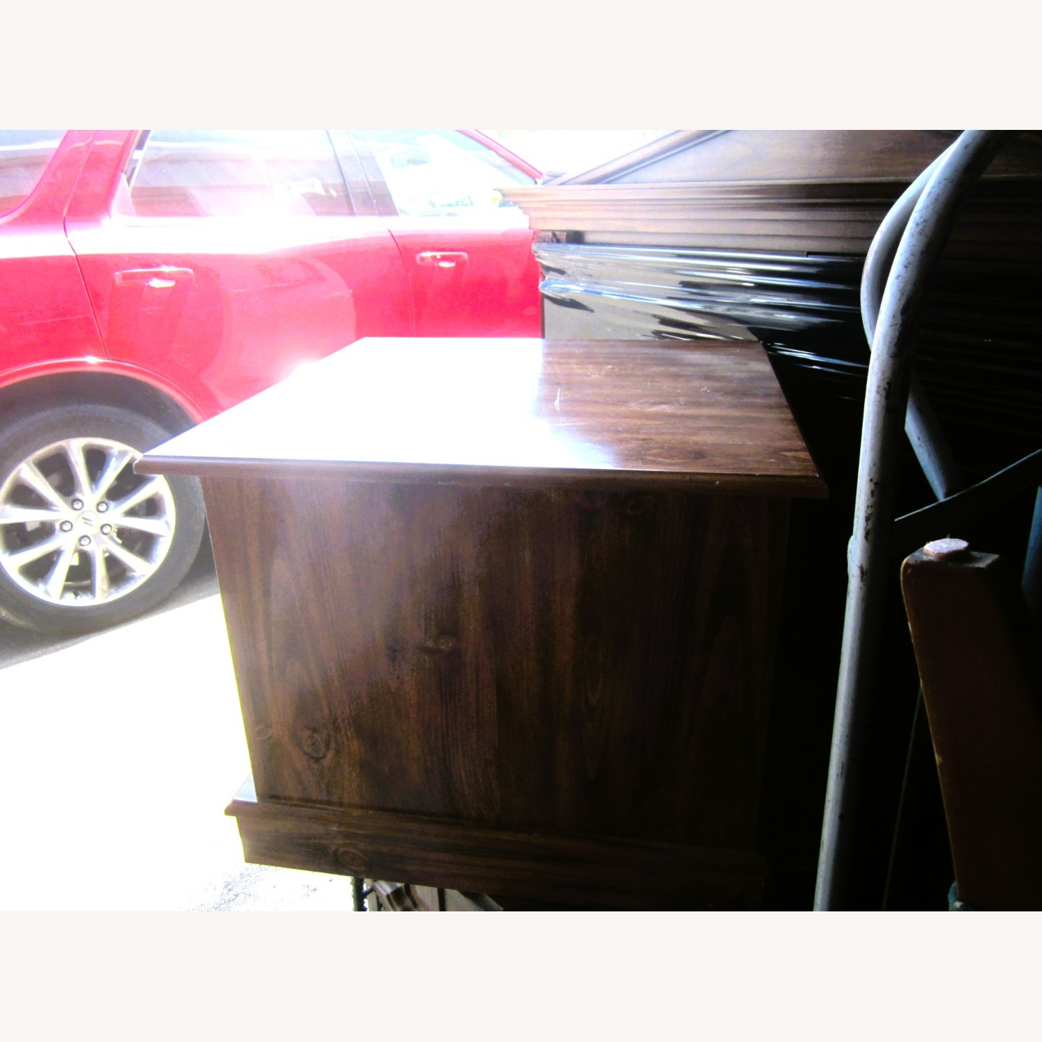 Vintage/Antique Finds Light Brown Wood Side Table - image-3