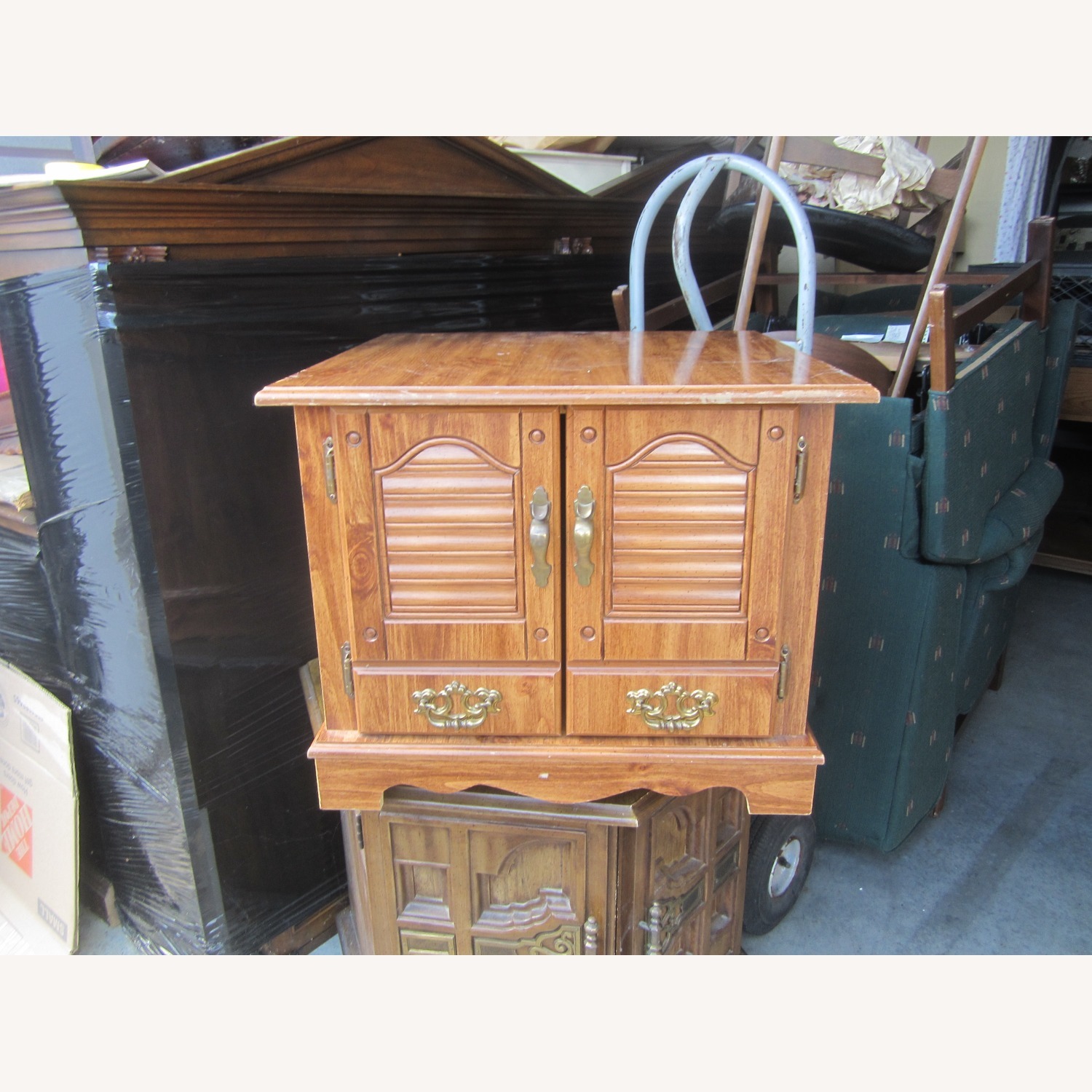 Vintage/Antique Finds Light Brown Wood Side Table - image-6