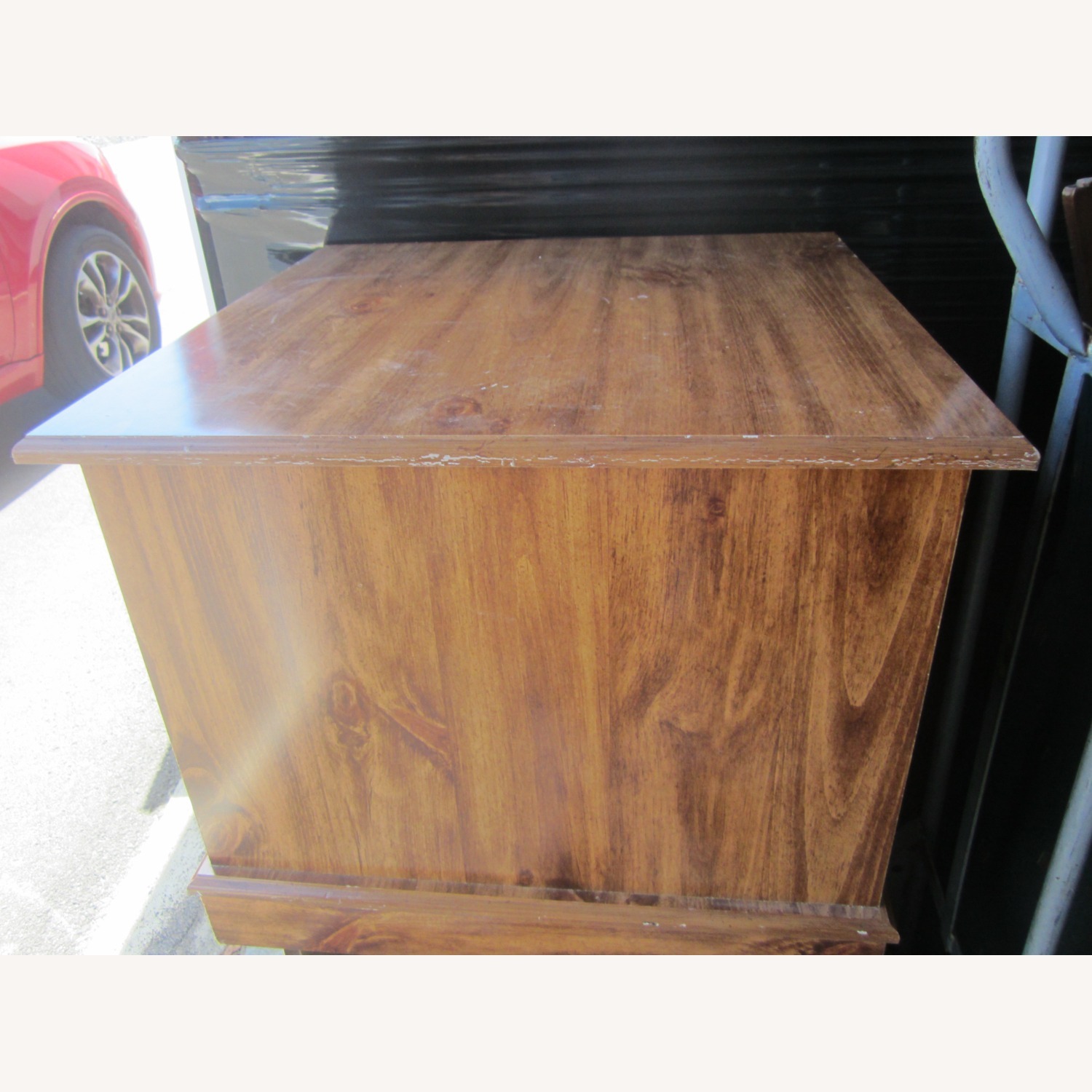 Vintage/Antique Finds Light Brown Wood Side Table - image-4