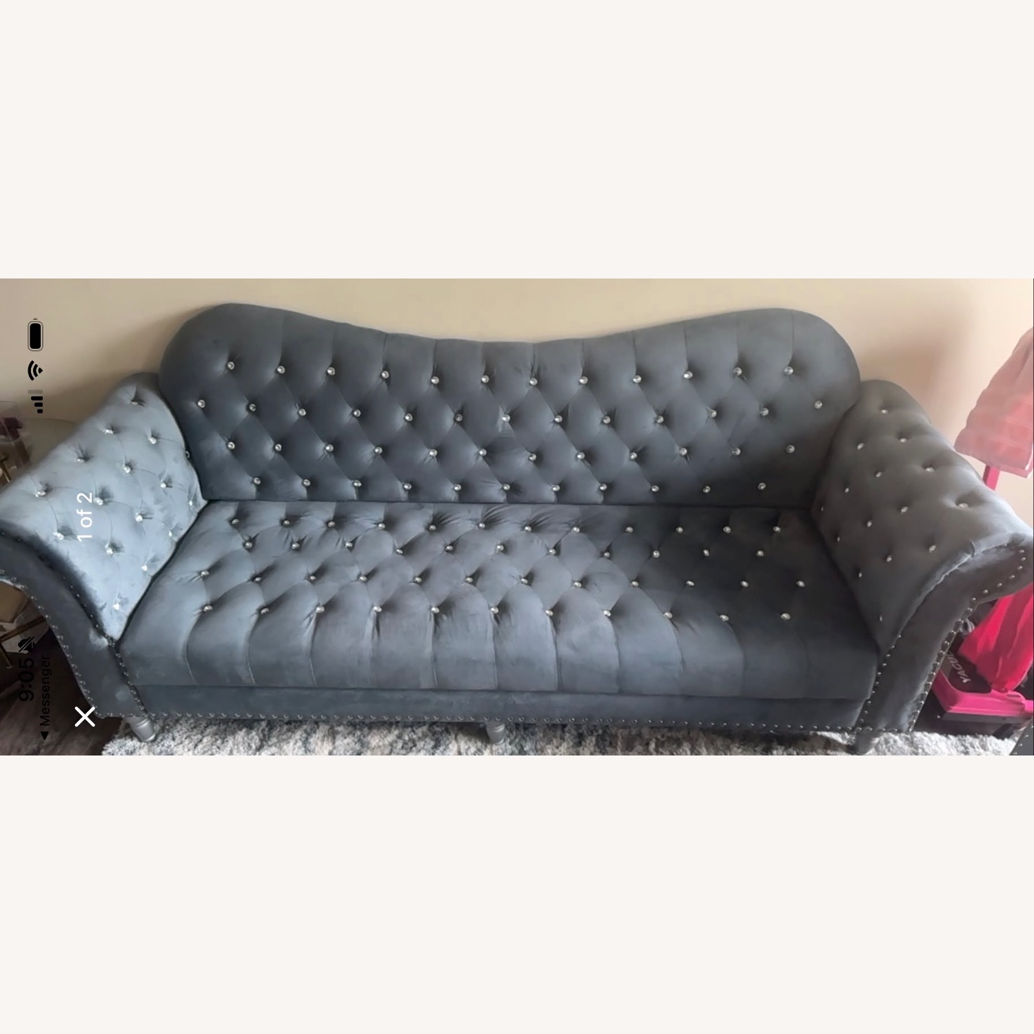 Wayfair Dark Gray 2 Seater Sofa - image-1