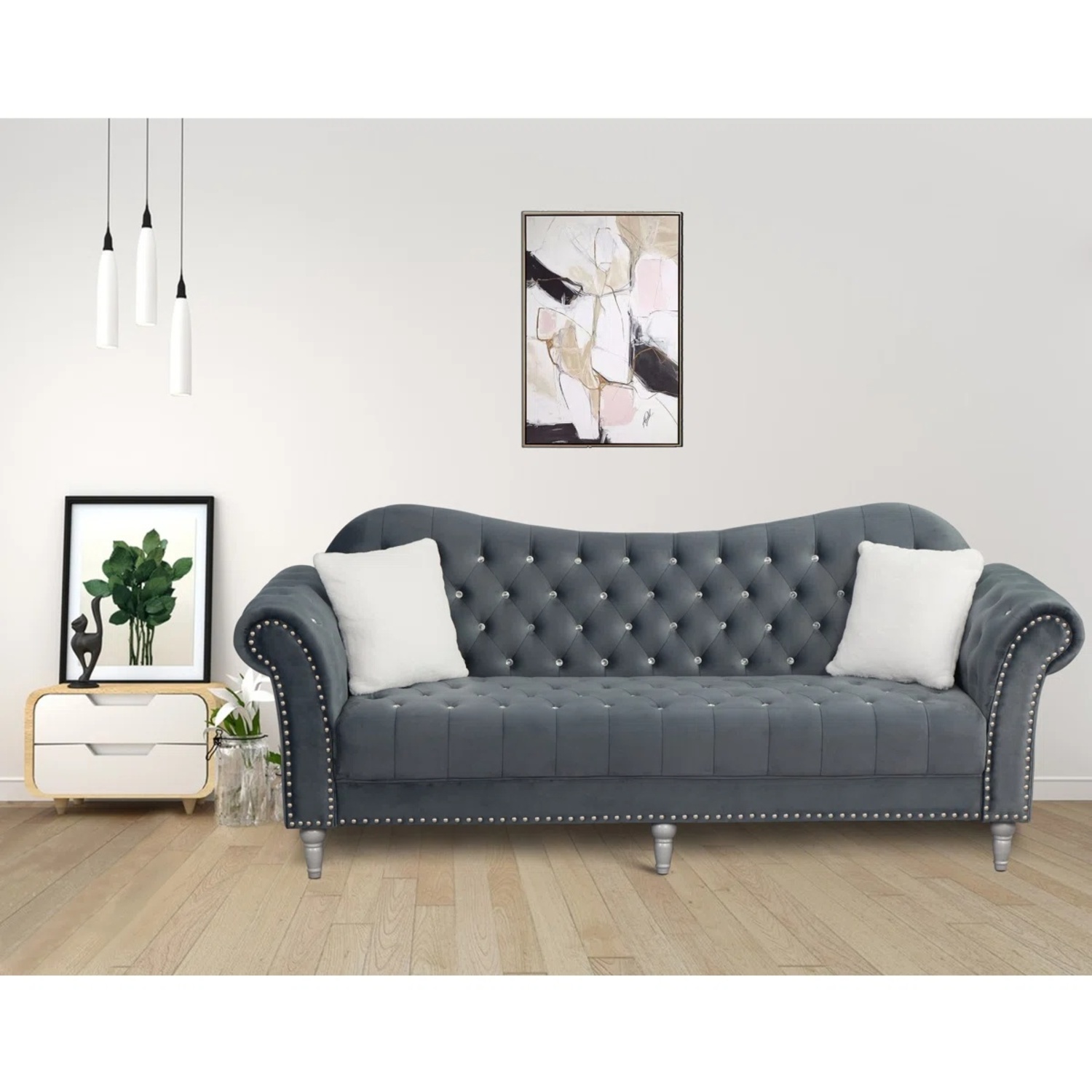 Wayfair Dark Gray 2 Seater Sofa - image-5