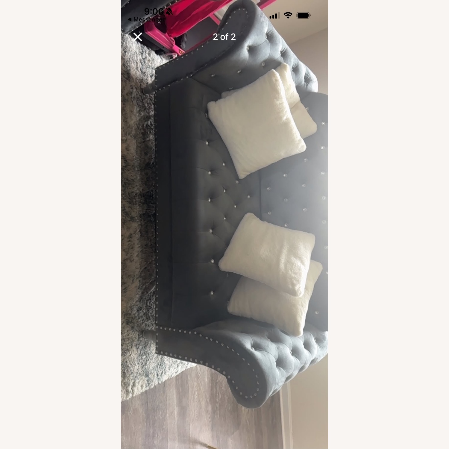 Wayfair Dark Gray 2 Seater Sofa - image-4
