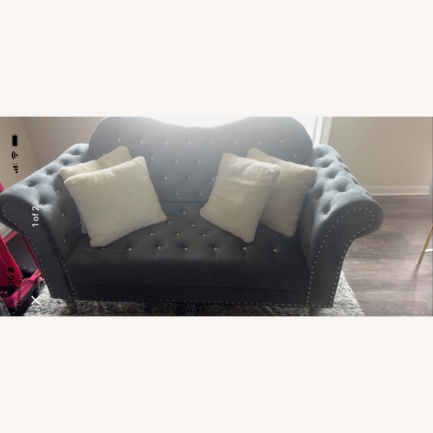 Wayfair Dark Gray 2 Seater Sofa - image-3