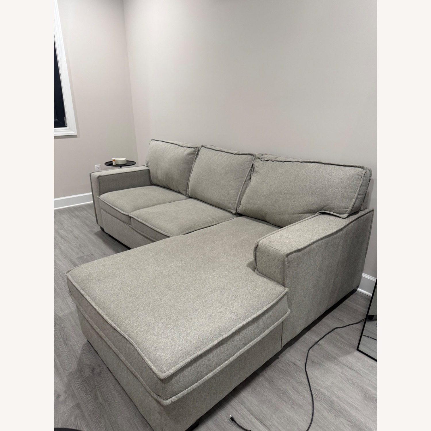 Bob's Discount Furniture Light Gray Chaise Lounge - image-2