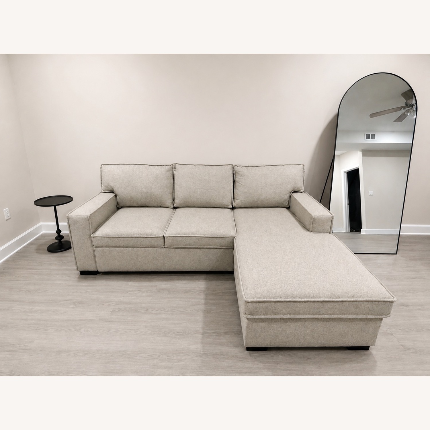 Bob's Discount Furniture Light Gray Chaise Lounge - image-1