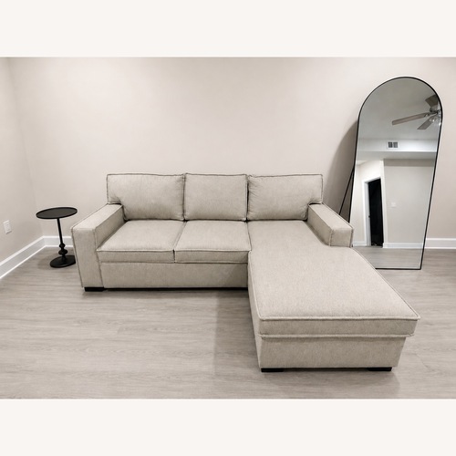 Used Bob's Discount Furniture Light Gray Chaise Lounge for sale on AptDeco