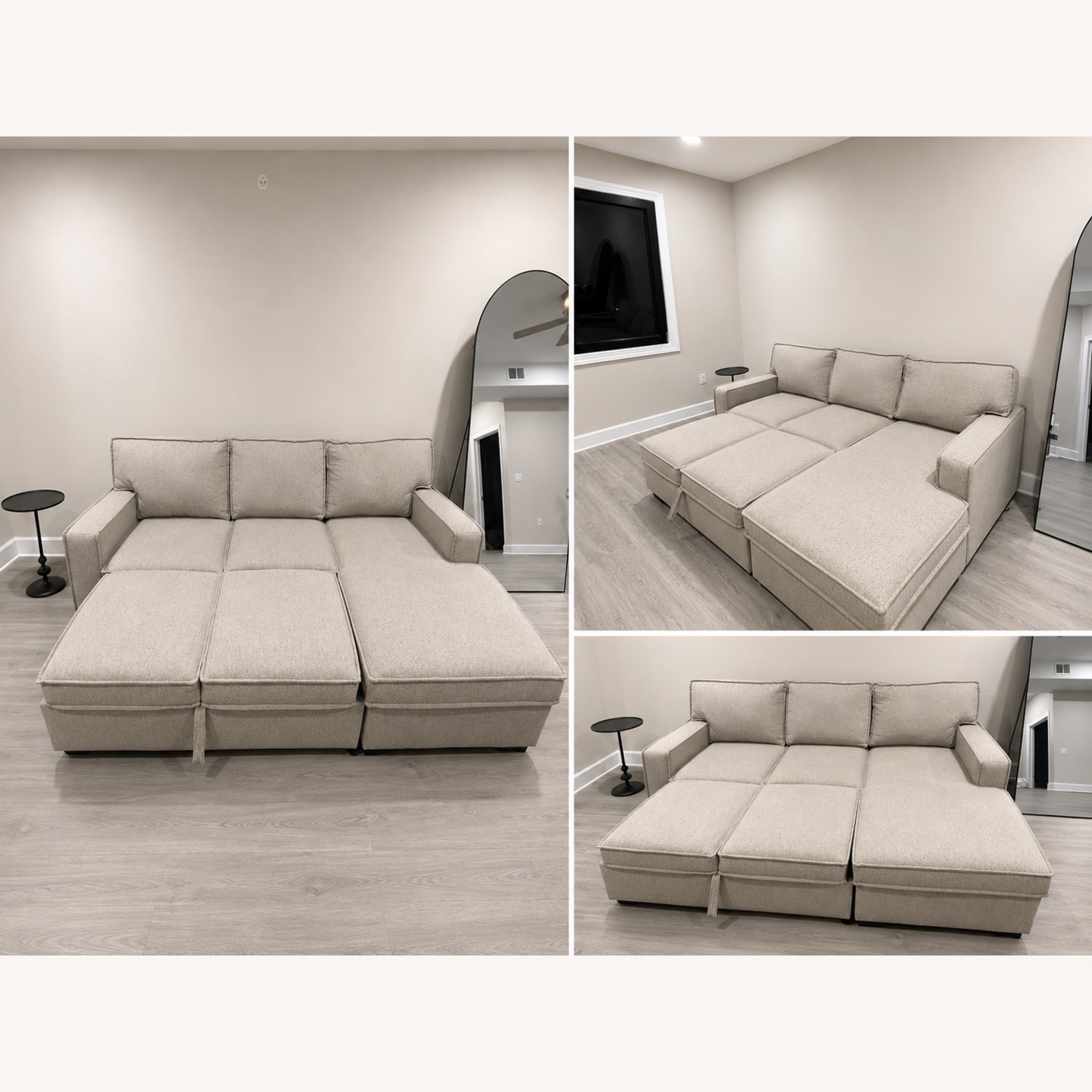 Bob's Discount Furniture Light Gray Chaise Lounge - image-4