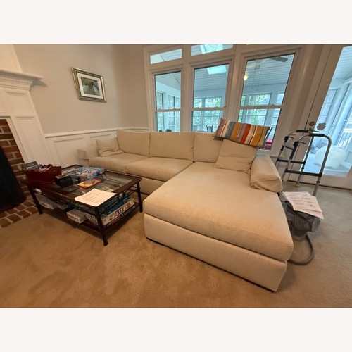 Used Ethan Allen Natural Fabric Chaise Lounge for sale on AptDeco