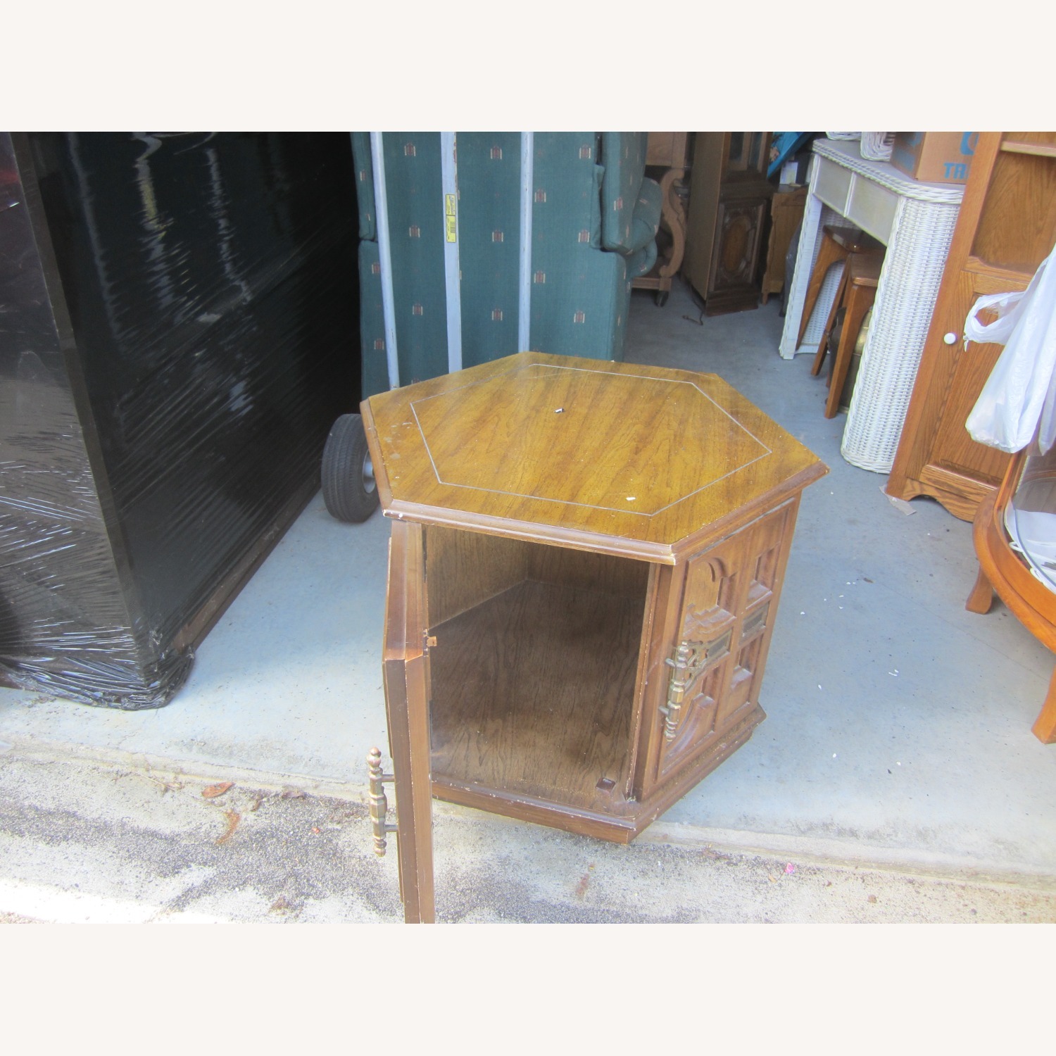 Vintage Hexagon Side Table - image-2