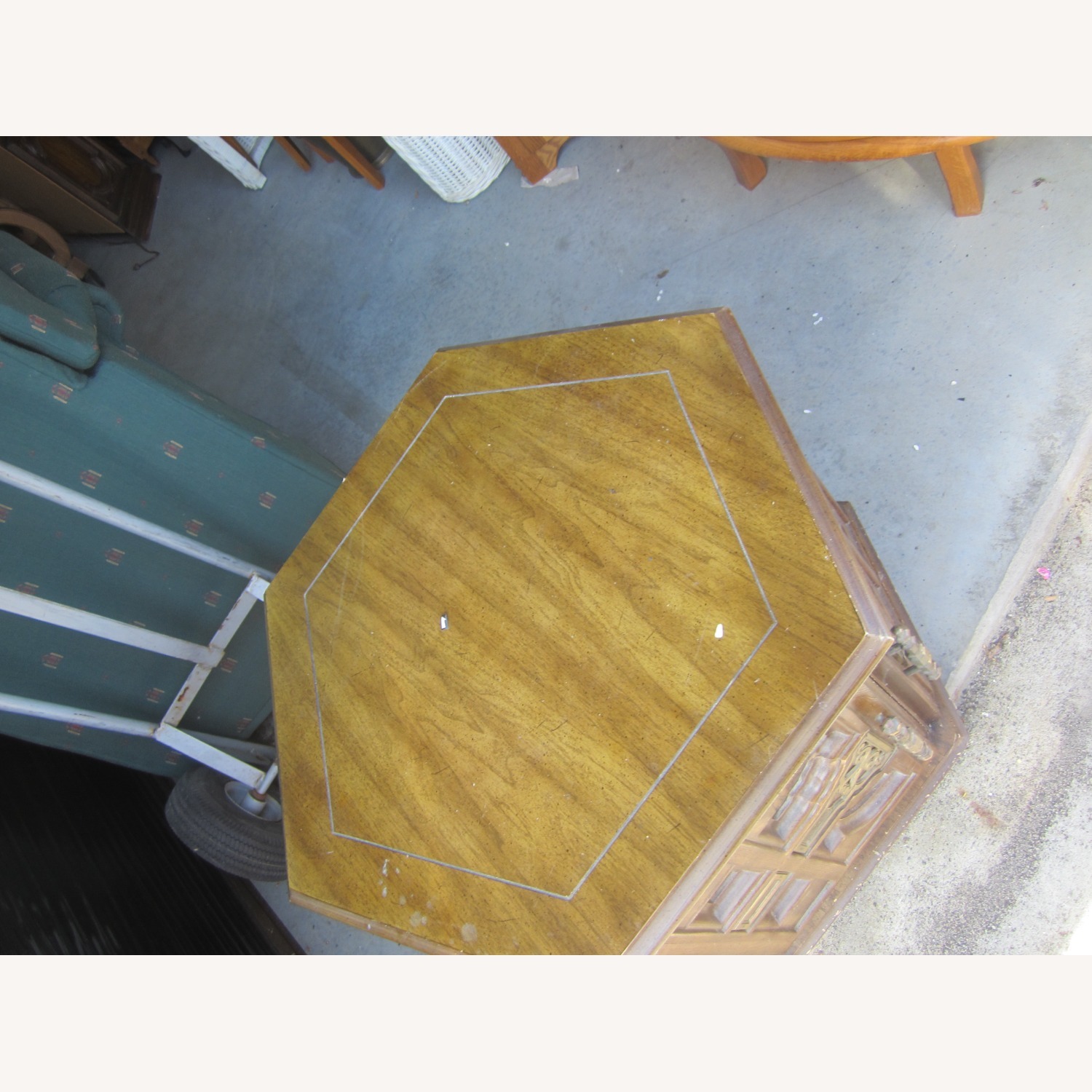 Vintage Hexagon Side Table - image-5