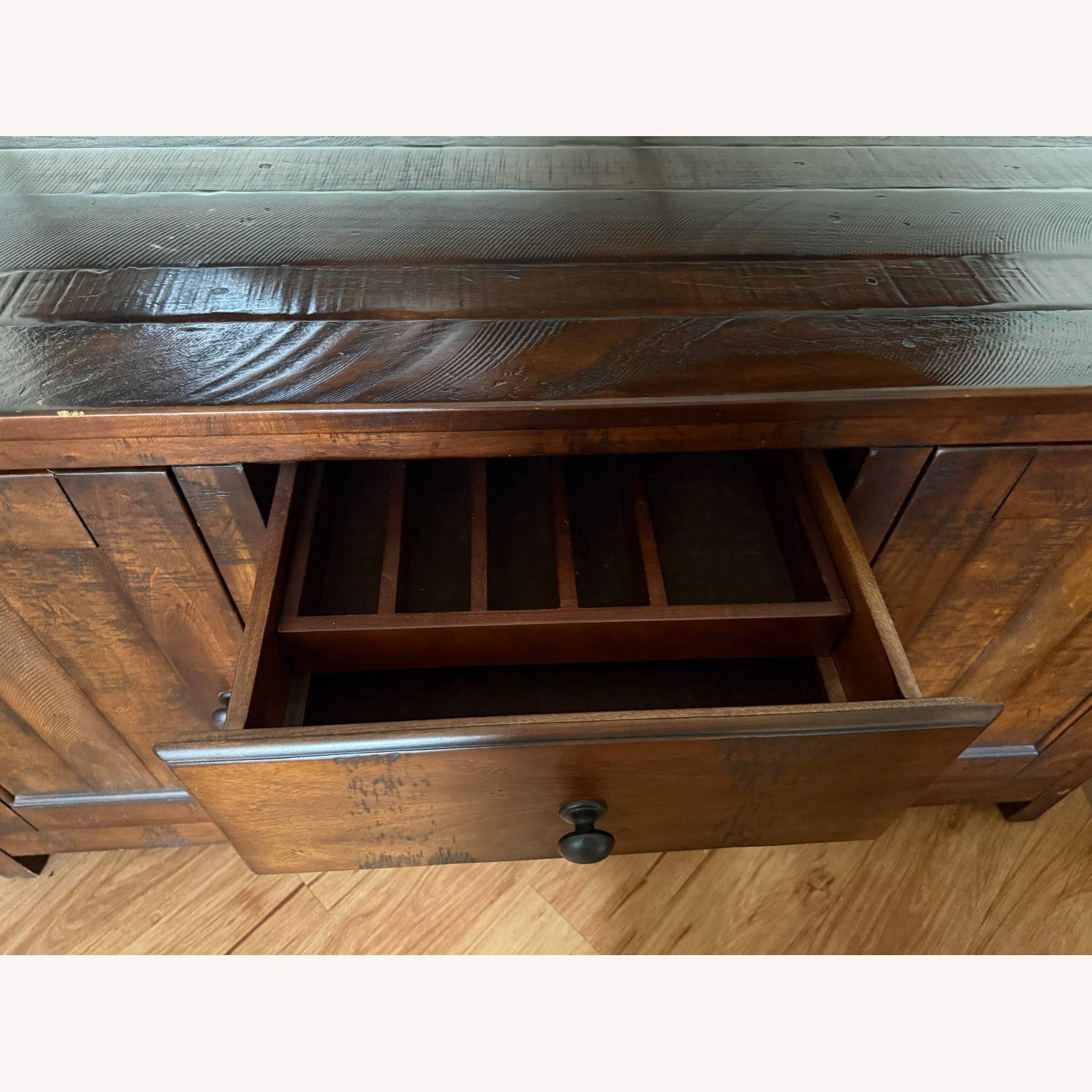 Pottery Barn Dark Brown Benchwright Buffet (66") - image-3