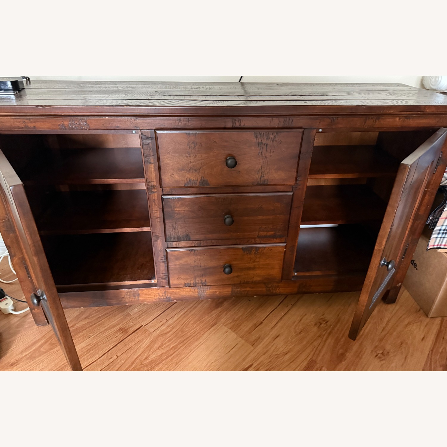 Pottery Barn Dark Brown Benchwright Buffet (66") - image-4