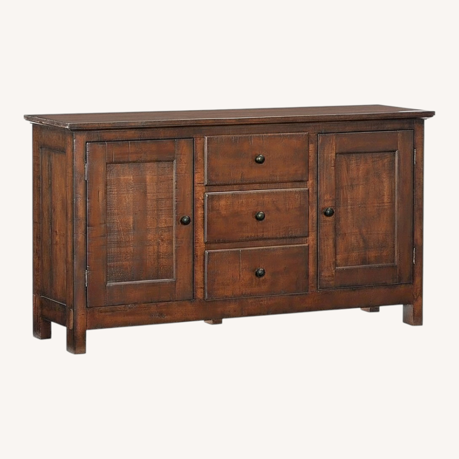 Pottery Barn Dark Brown Benchwright Buffet (66") - image-0