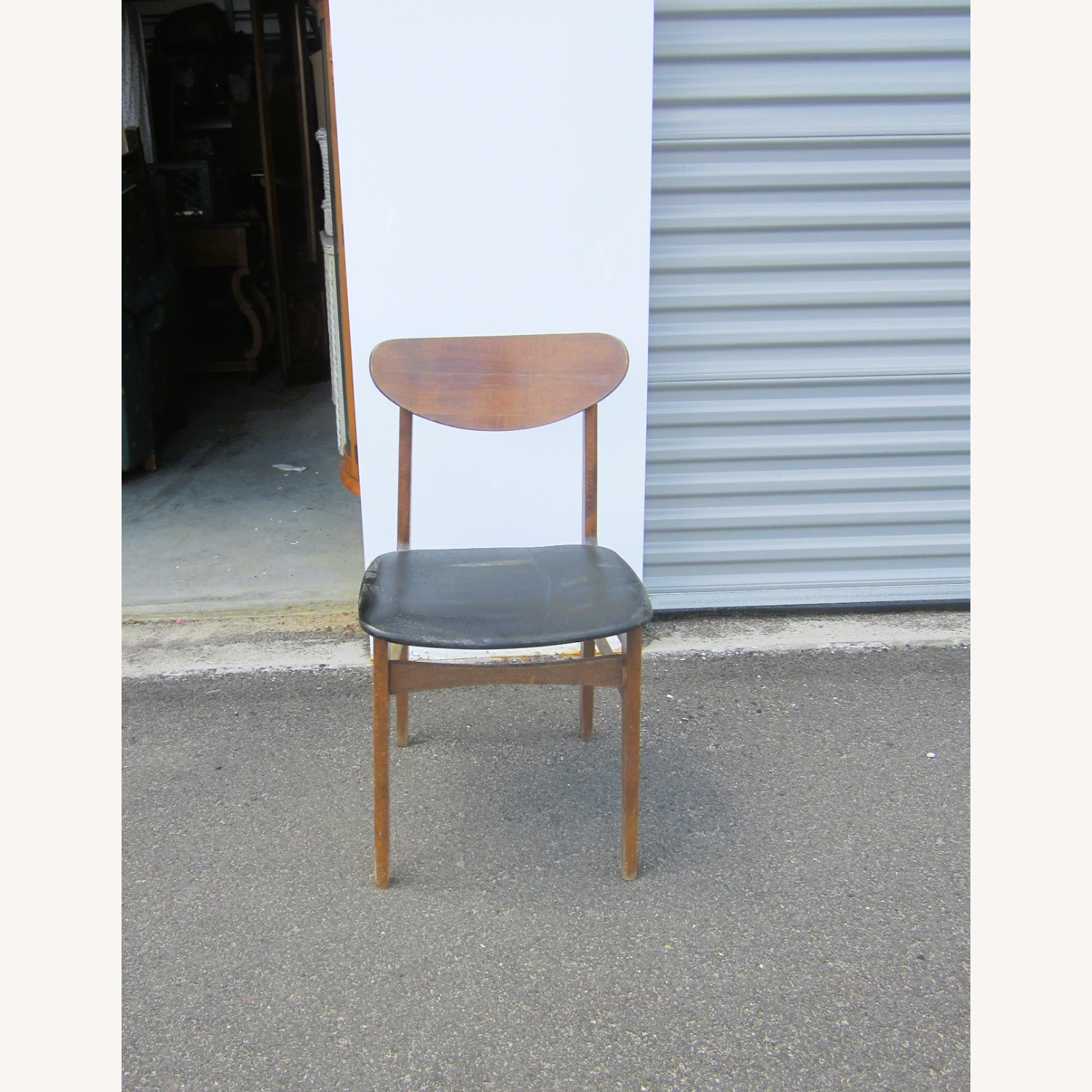 Vintage Dark Brown Accent Chair, Retro Style - image-1