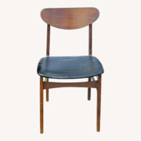 Vintage Dark Brown Accent Chair, Retro Style