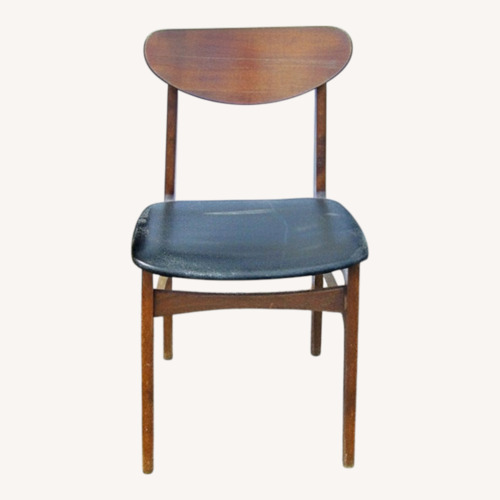 Used Vintage Dark Brown Accent Chair, Retro Style for sale on AptDeco