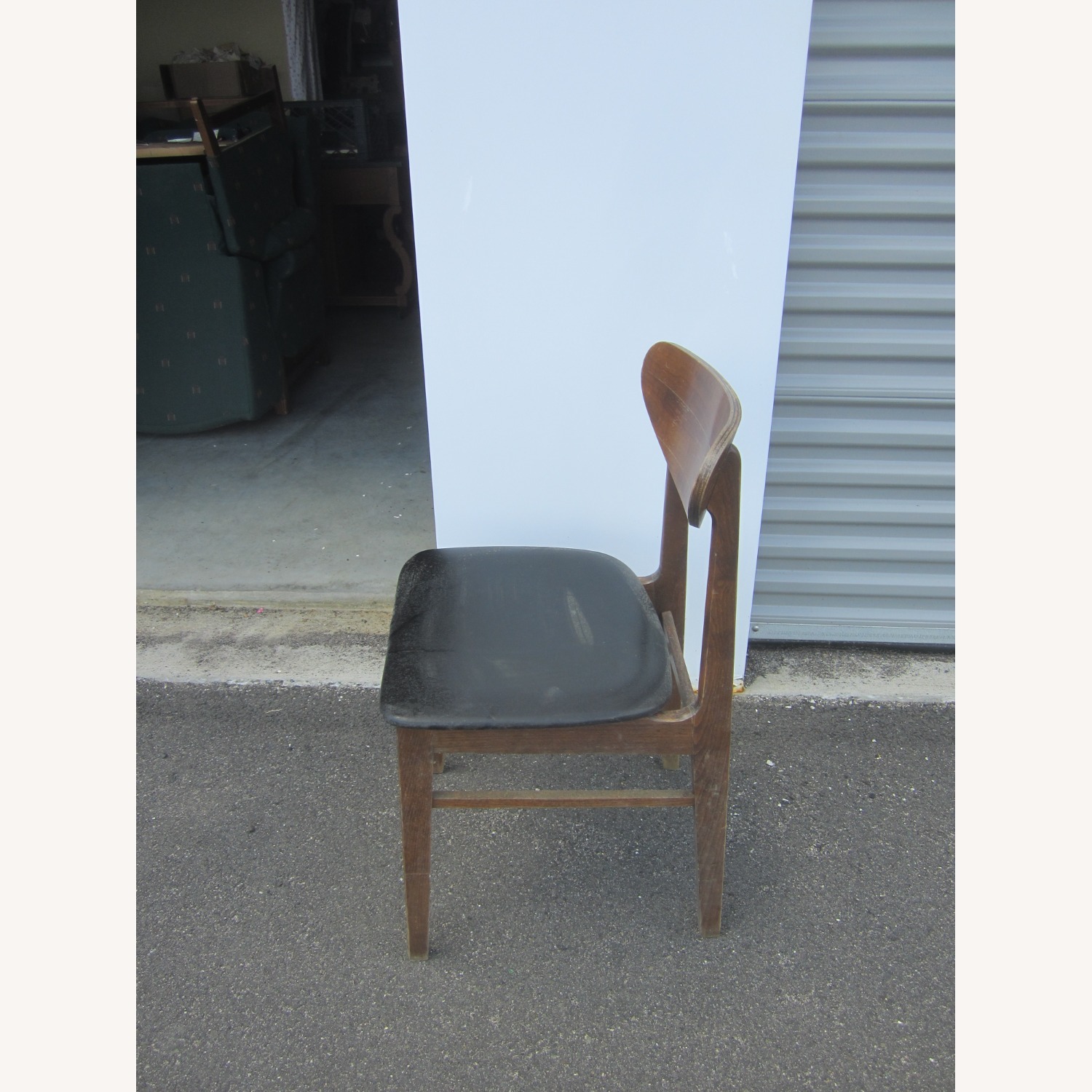 Vintage Dark Brown Accent Chair, Retro Style - image-3