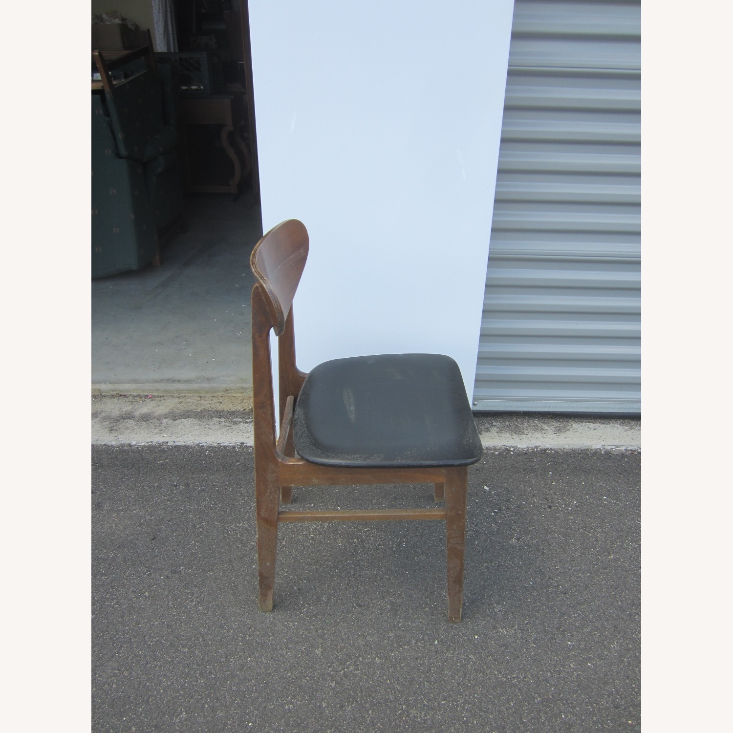 Vintage Dark Brown Accent Chair, Retro Style - image-4
