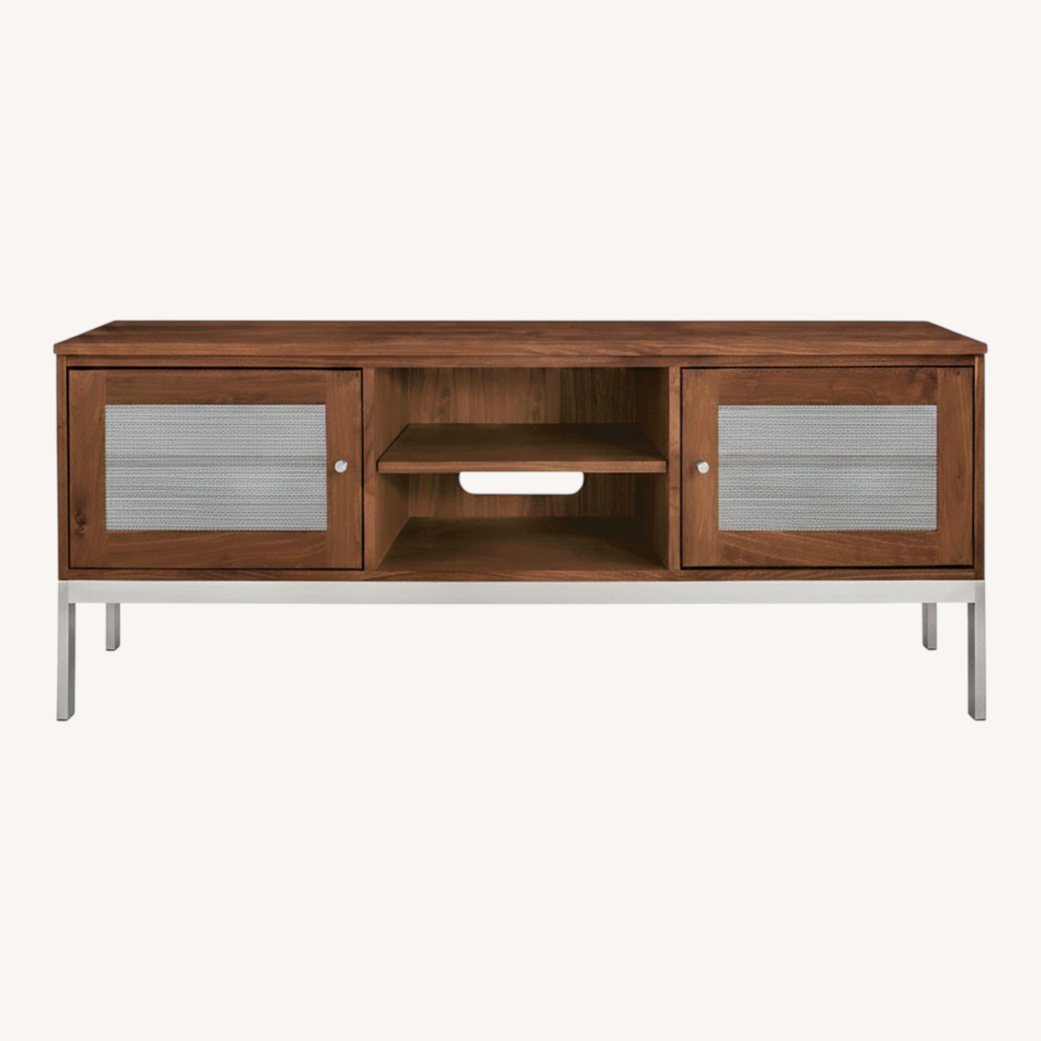 Linear Dark Brown Wood Sideboard - image-0