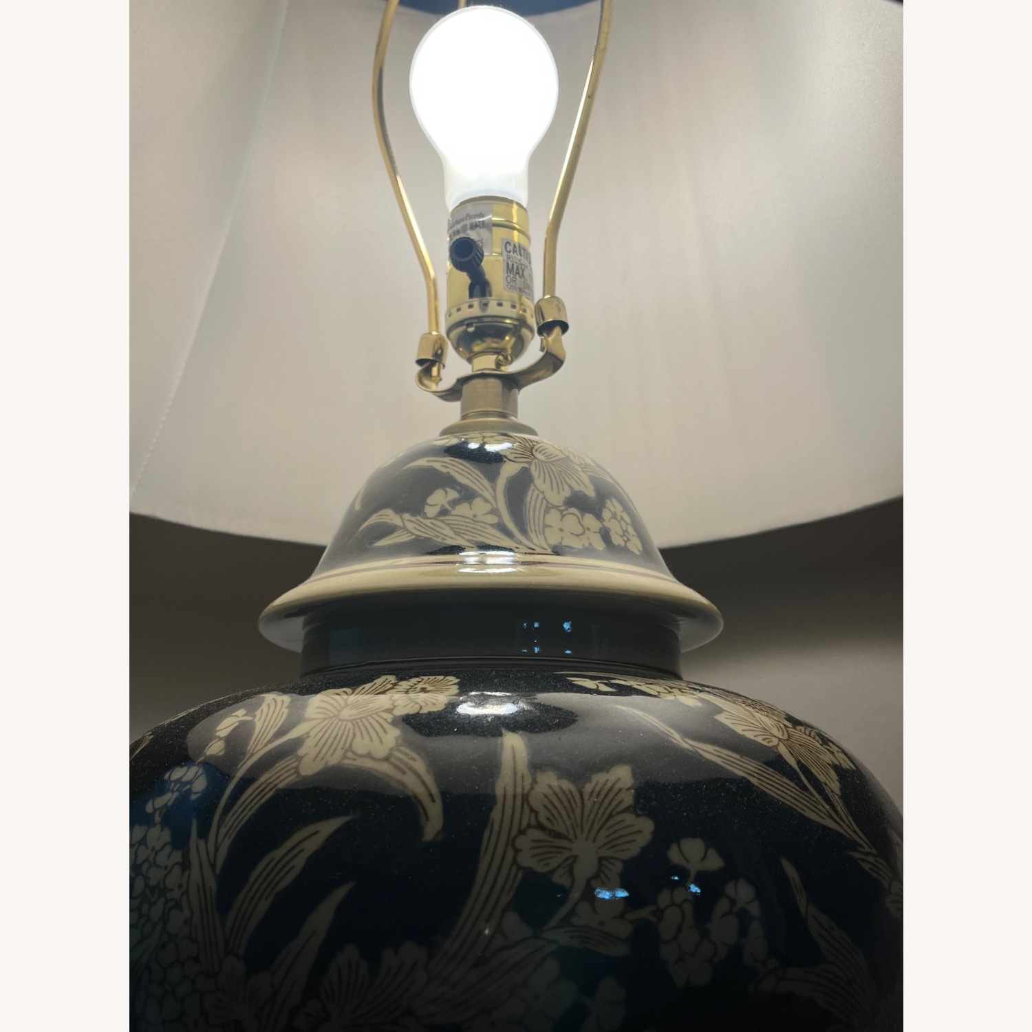 Wayfair Dark Brown/White Porcelain Table Lamp - image-2