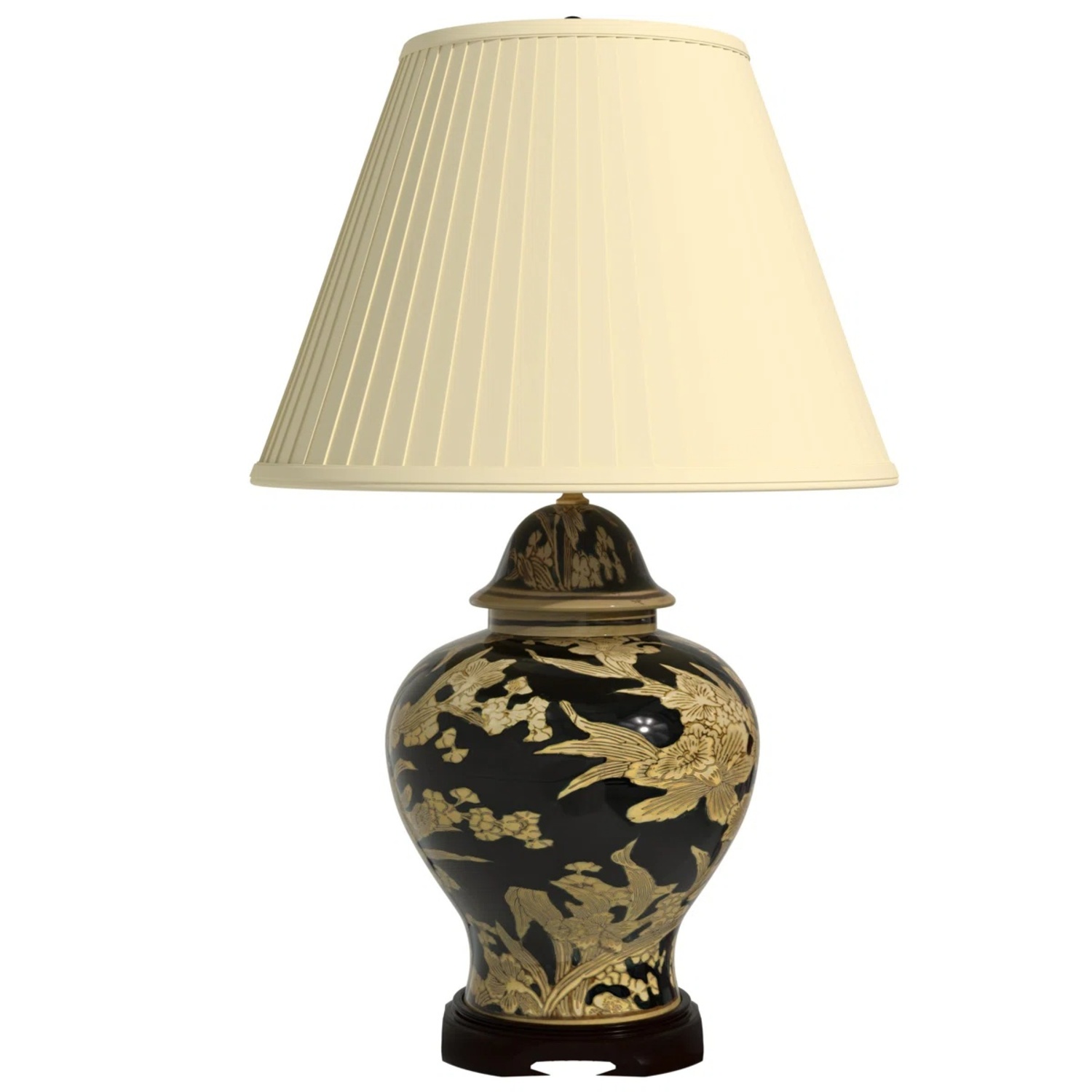 Wayfair Dark Brown/White Porcelain Table Lamp - image-4