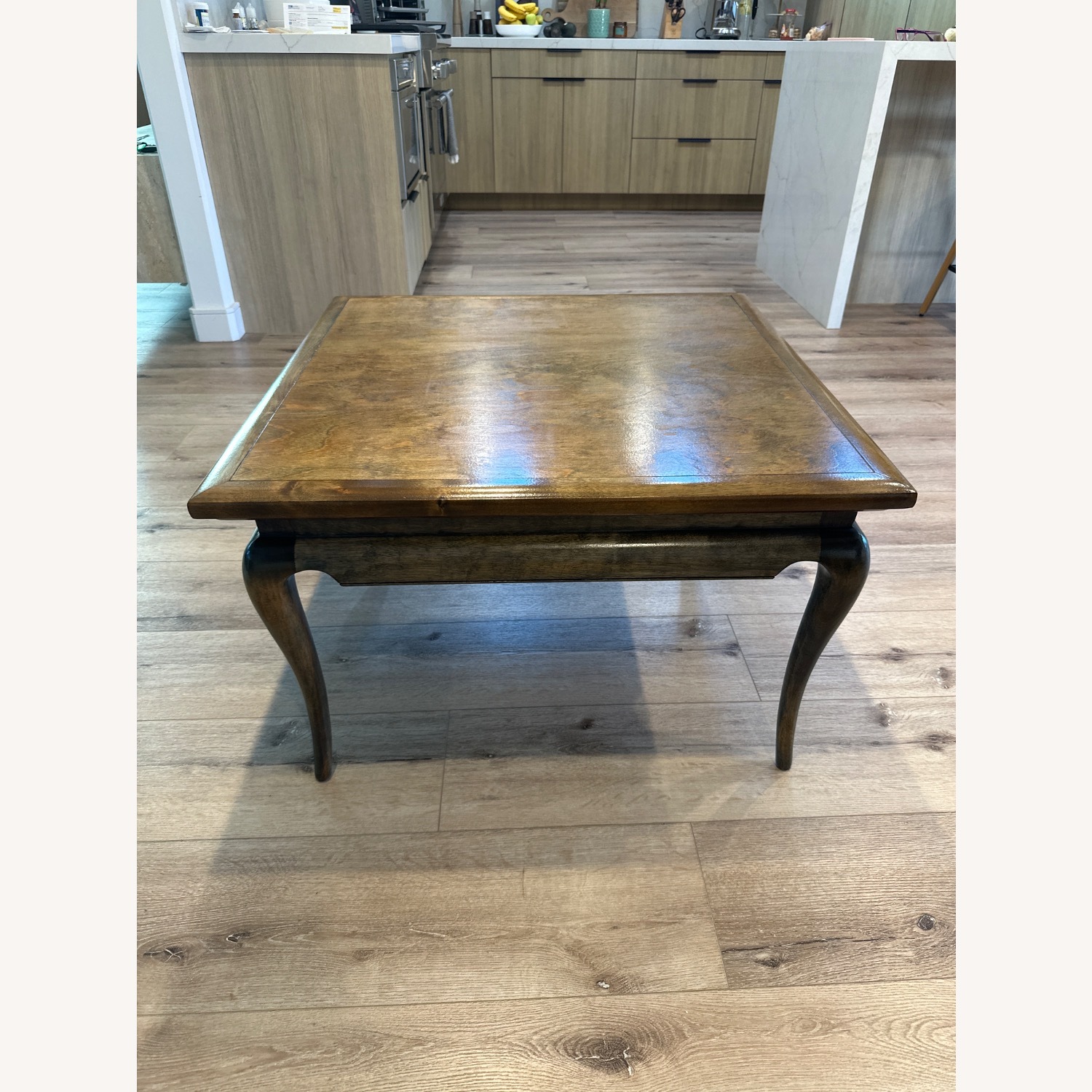 Vintage/Antique Dark Brown Wood Coffee Table - image-2