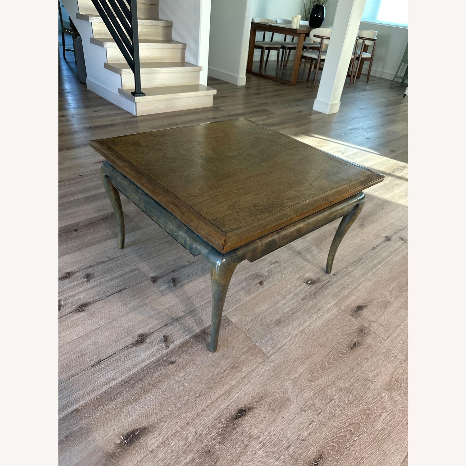 Vintage/Antique Dark Brown Wood Coffee Table - image-1