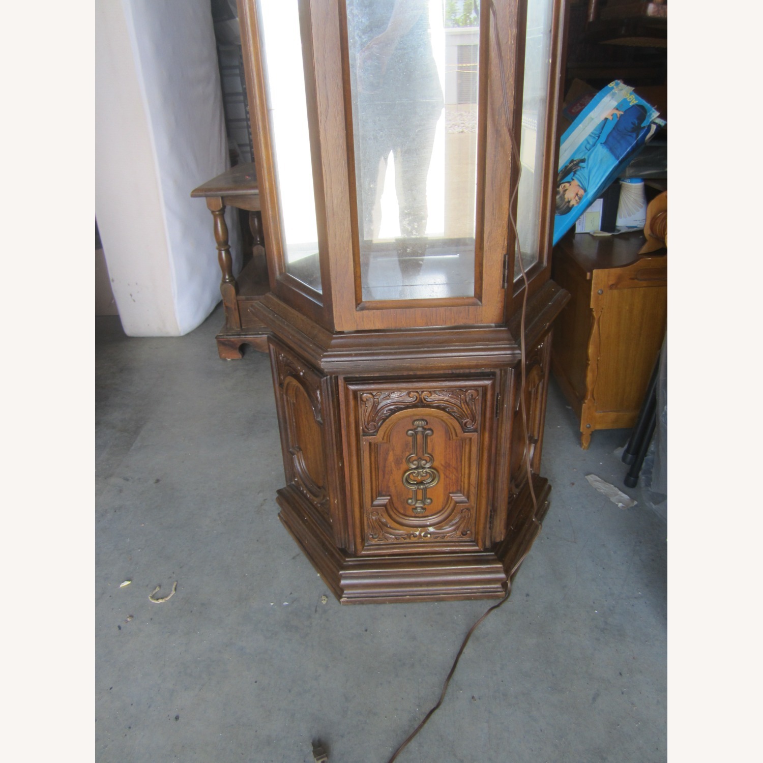 Vintage/Antique Finds Dark Brown Wood Wall Unit - image-1