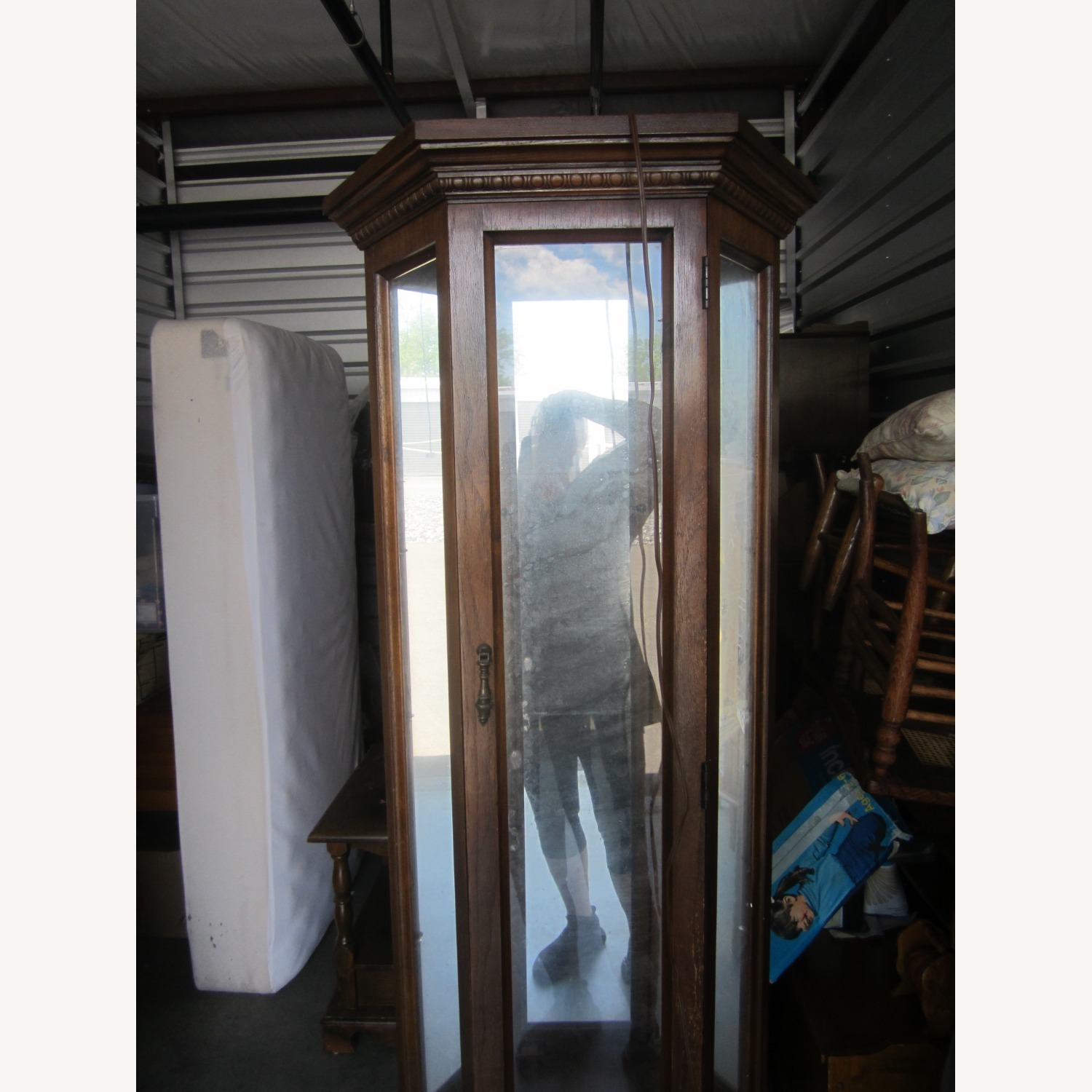 Vintage/Antique Finds Dark Brown Wood Wall Unit - image-2