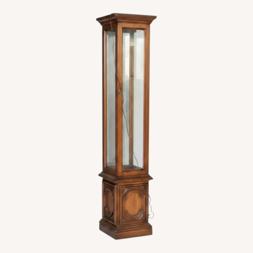Used Vintage/Antique Finds Dark Brown Wood Wall Unit for sale on AptDeco